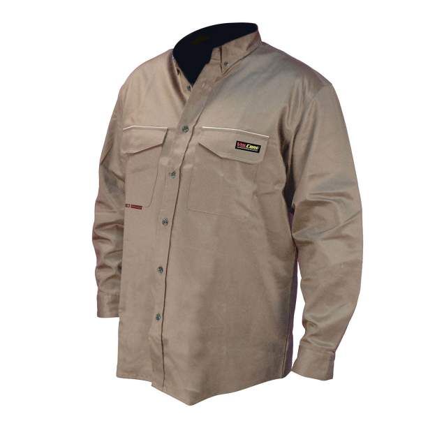 VolCore Long Sleeve Button Down FR Shirt, khaki (#FRS-001K) VolCore Long Sleeve Button Down FR Shirt, khaki (#FRS-001K)