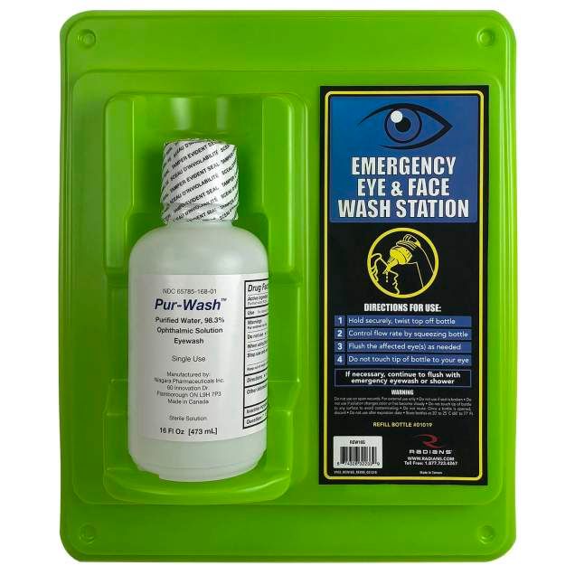 Radians Personal Eyewash Station, single 16oz. bottle (#REW16S)