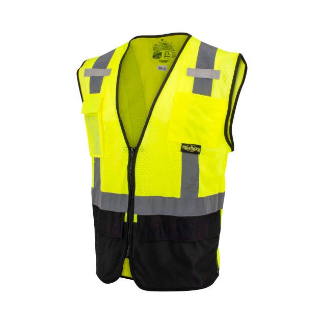 Radians Black Bottom Self-Extinguishing Surveyor's Vest (#SV75B-2ZGM)