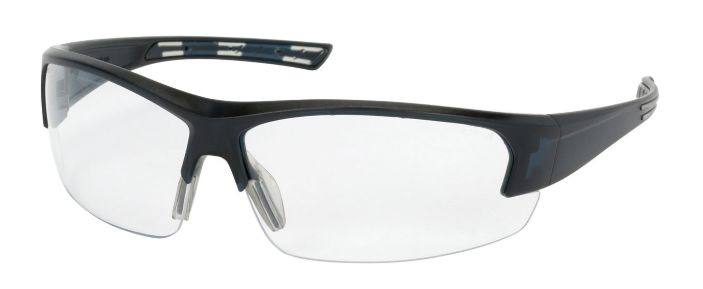 Xtricate Semi-Rimless Safety Glasses with Dark Blue Frame, Clear Lens and FogLess 3Sixty Coating  (#250-59-0520)