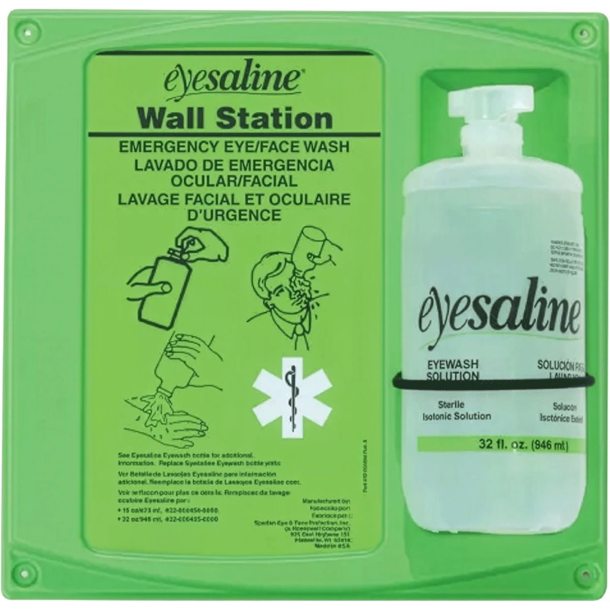 Eyesaline 32 oz. Single Eyewash Wall Station (#32-000461-0000) Eyesaline 32 oz. Single Eyewash Wall Station (#32-000461-0000)