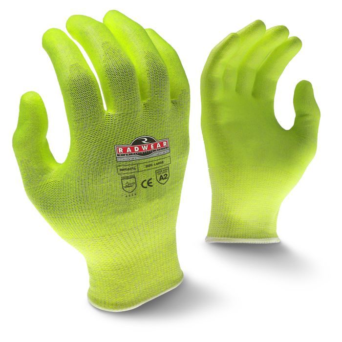 Radwear Silver Series™ Hi-Visibility Cut Level A2 Grip Glove (#RWG531) Radwear Silver Series™ Hi-Visibility Cut Level A2 Grip Glove (#RWG531)