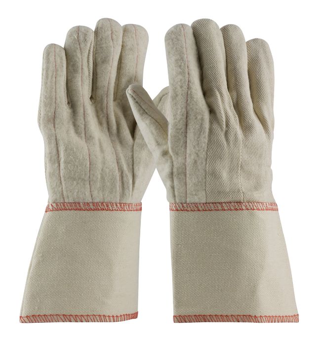 PIP® Standard Weight Cotton/Poly Hot Mill Glove with Gauntlet Cuff - 24 oz. (#7900G) PIP® Standard Weight Cotton/Poly Hot Mill Glove with Gauntlet Cuff - 24 oz. (#7900G)