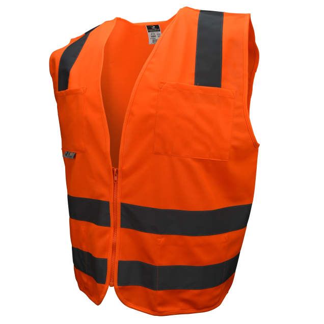 Standard Class 2 Vest, Hi-Viz Orange Solid (#SV8OS) Standard Class 2 Vest, Hi-Viz Orange Solid (#SV8OS)