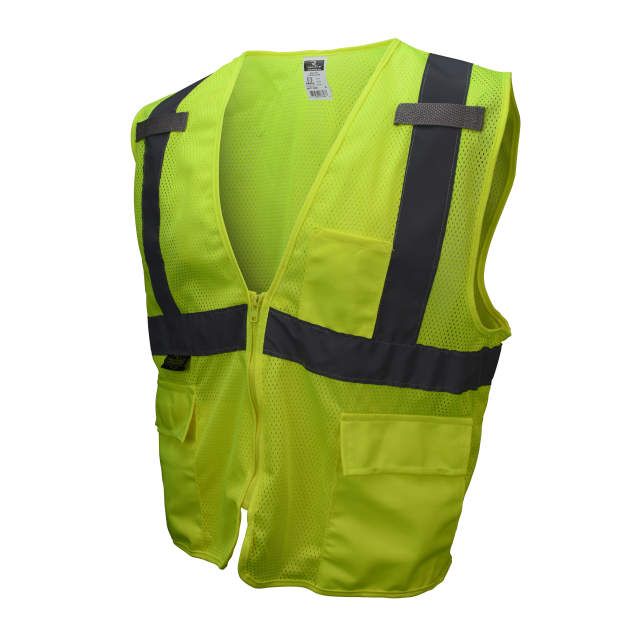 Class 2 Multipurpose Surveyor Green Safety Vest (#SV27-2ZGM)