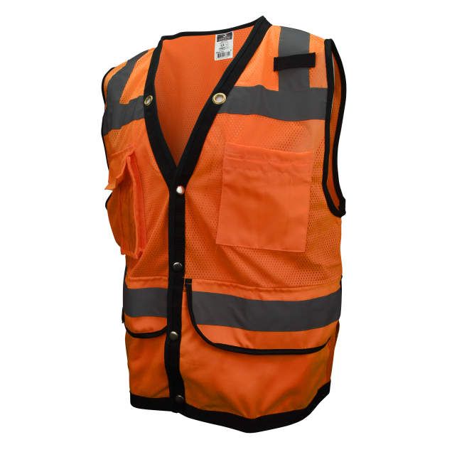 Class 2 Heavy Duty Surveyor Vest, Hi-Viz Orange (#SV59-2ZOD)