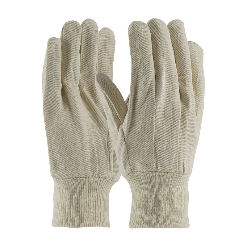 PIP Economy Grade Cotton Canvas Single Palm Glove - Knitwrist  (#90-908I)