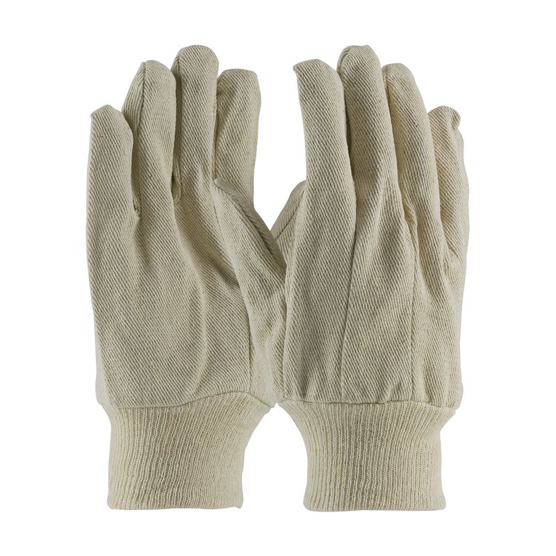 PIP Economy Grade Cotton Canvas Single Palm Glove - Knitwrist  (#90-910I)