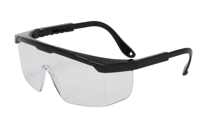 Hi-Voltage ARC Semi-Rimless Safety Glasses with Black Frame and Clear Lens  (#250-24-0080)