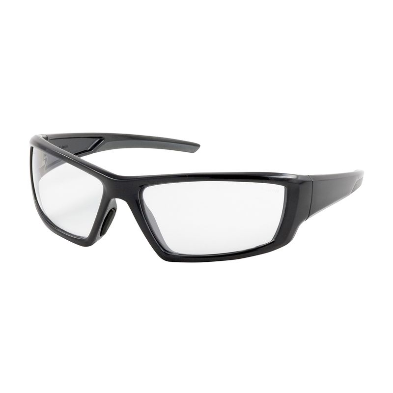 Sunburst Full Frame Safety Glasses with Black Frame, Clear Lens and Anti-Scratch / Anti-Fog Coating  (#250-47-0020)