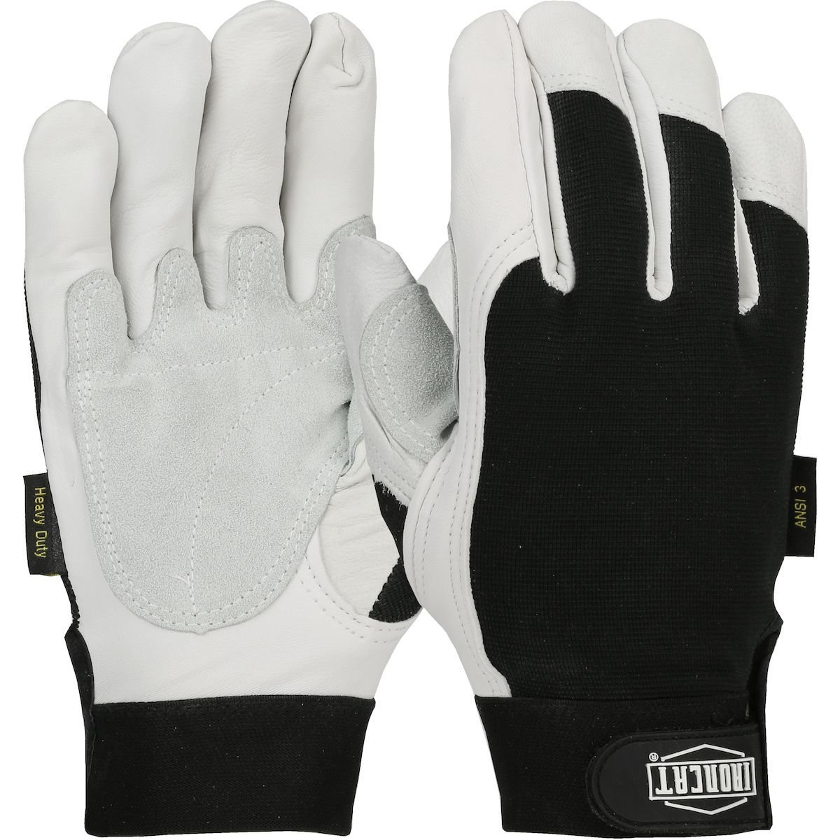 Ironcat® Heavy Duty Top Grain Goatskin Leather Glove with Spandex Back and Reinforced Palm - Kevlar® Cut Lining (#86552) Ironcat® Heavy Duty Top Grain Goatskin Leather Glove with Spandex Back and Reinforced Palm - Kevlar® Cut Lining (#86552)