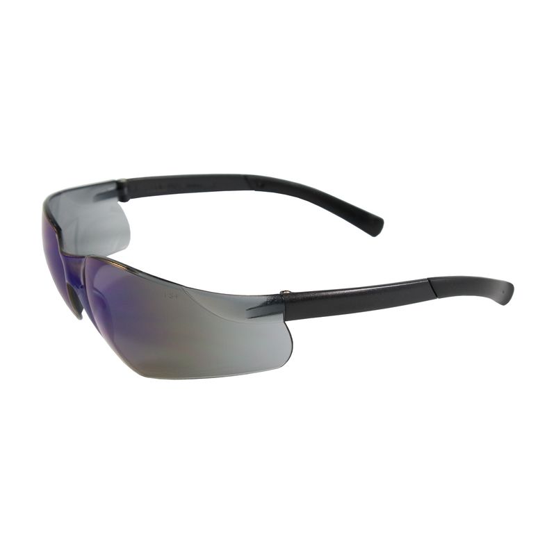 Zenon Z13 Rimless Safety Glasses with Black Temple, Blue Mirror Lens and Anti-Scratch Coating  (#250-06-0006)