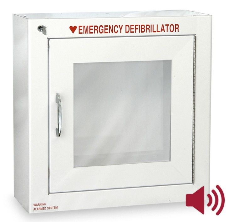 Standard Size AED Cabinet with Advanced Alarm Options (#AMP180-1SM))