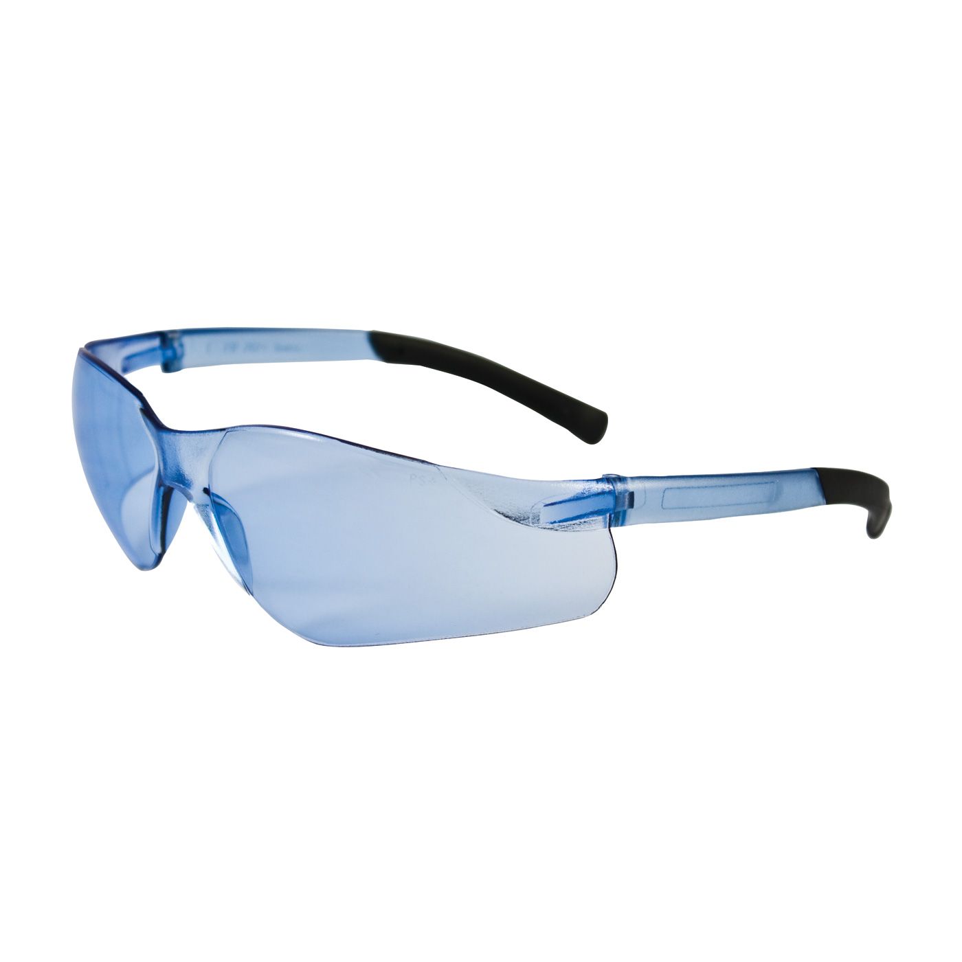 Zenon Z13 Rimless Safety Glasses with Light Blue Temple, Light Blue Lens and Anti-Scratch Coating  (#250-06-5503)