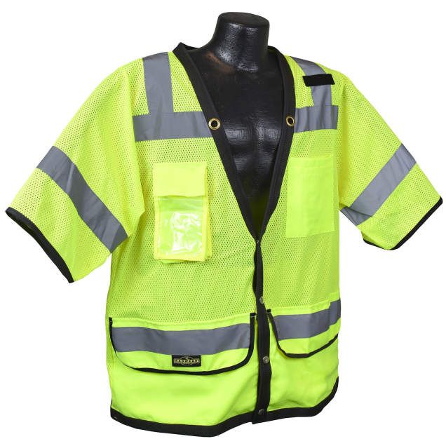 Class 3 Heavy Duty Surveyor Vest, Hi-Viz Green, (#SV59-3ZGD) Class 3 Heavy Duty Surveyor Vest, Hi-Viz Green, (#SV59-3ZGD)
