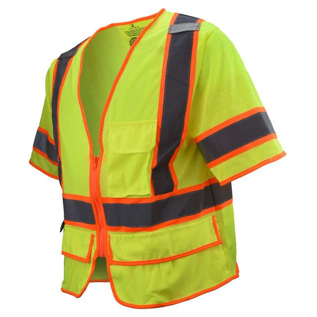 Type R Class 3 Self Extinguising Multipurpose Surveyor Vest (#SV2725-3ZGM)