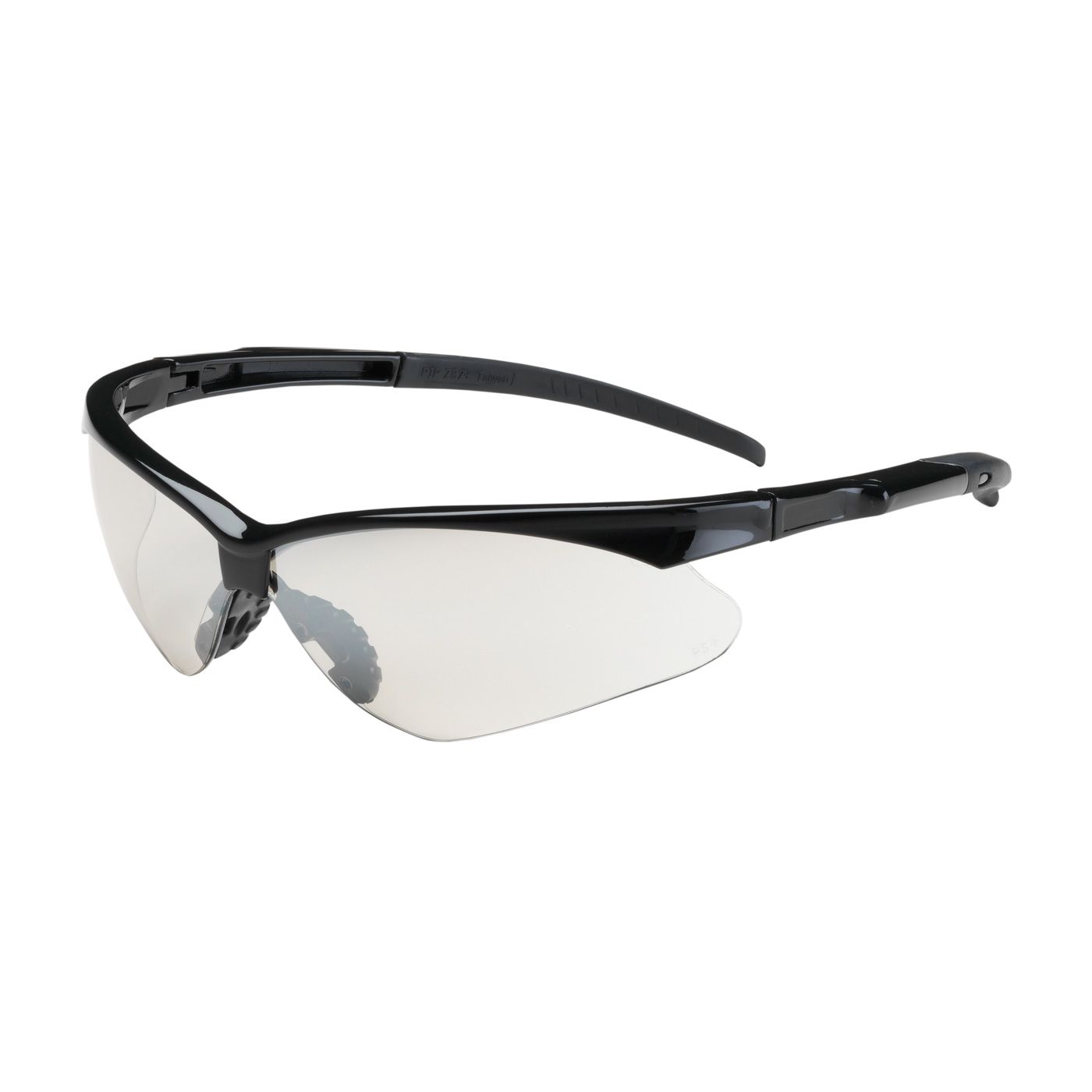 Adversary Semi-Rimless Safety Glasses with Black Frame, Clear Lens and Anti-Scratch / Anti-Fog Coating  (#250-28-0020)