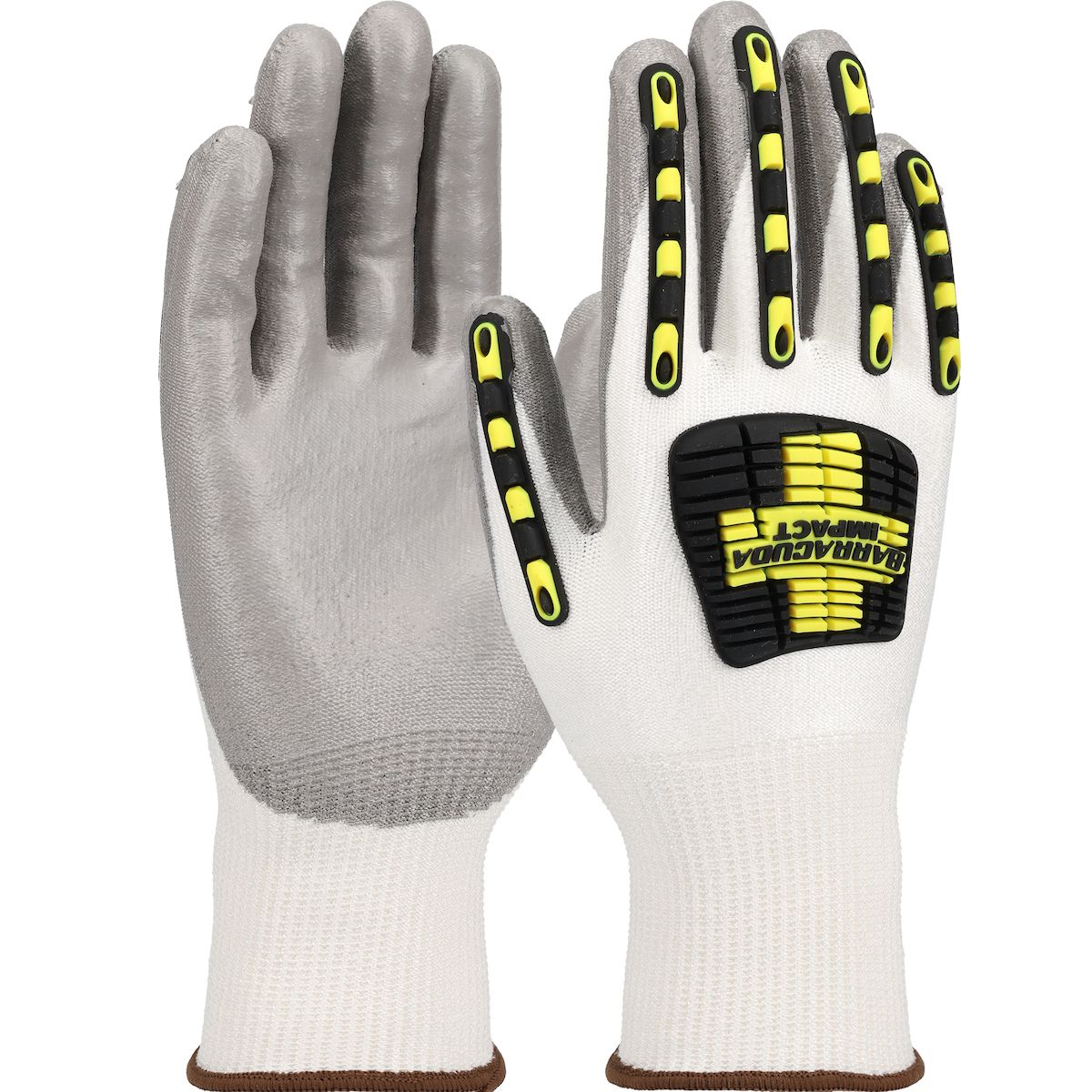 G-Tek® Barracuda® Seamless Knit HPPE Blended Glove with Impact Protection and Polyurethane Coated Palm & Fingers (#713HGWUB)