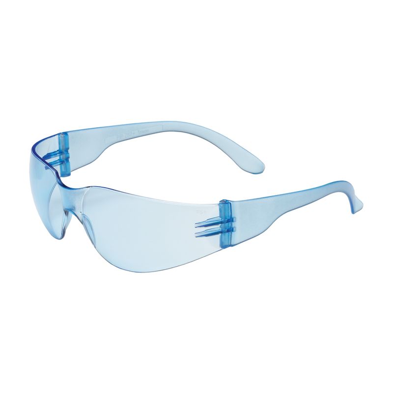Zenon Z12 Rimless Safety Glasses with Light Blue Temple, Light Blue Lens and Anti-Scratch Coating  (#250-01-5503)