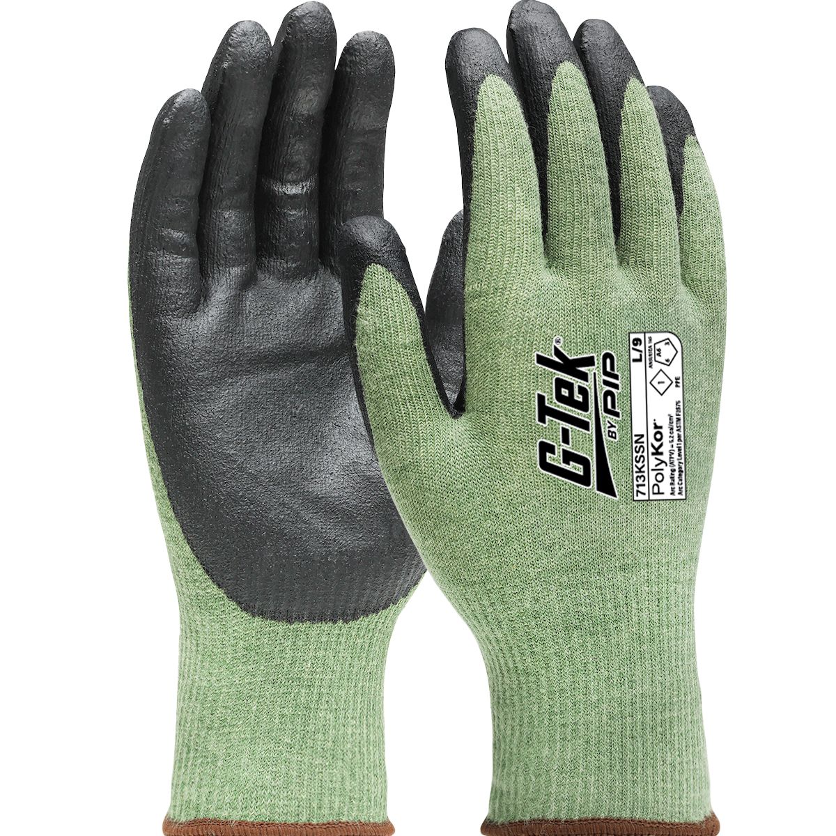 G-Tek® PolyKor® AR Seamless Knit PolyKor®/Aramid Blend Glove with Nitrile Foam Coated Grip on Palm & Fingers (#713KSSN) G-Tek® PolyKor® AR Seamless Knit PolyKor®/Aramid Blend Glove with Nitrile Foam Coated Grip on Palm & Fingers (#713KSSN)