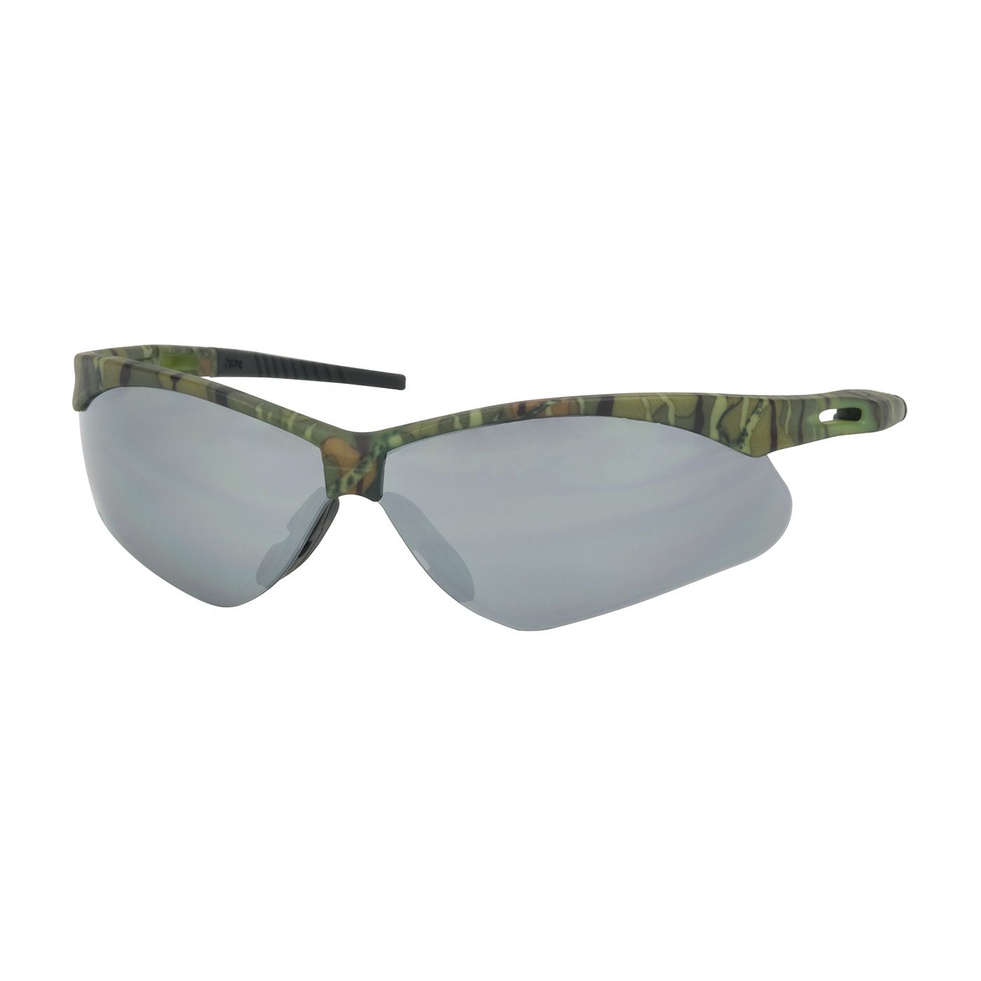 Anser Semi-Rimless Safety Glasses with Camouflage Frame, Silver Mirror Lens and Anti-Scratch Coating  (#250-AN-10128)