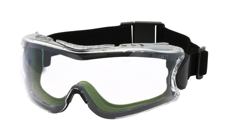Mission Indirect Vent Goggle with Green Body, Clear Lens and FogLess 3Sixty Coating - Elastic Strap  (#251-63-0520)