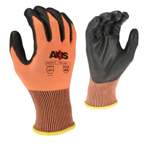 Radians AXIS™ A4 High Tenacity Nylon Shell Polyurethane Coated Cut Protection Glove (#RWG557) Radians AXIS™ A4 High Tenacity Nylon Shell Polyurethane Coated Cut Protection Glove (#RWG557)