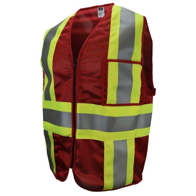 Custom Type O Class 1 Safety Vest, Red (#CSV22-01Z1)