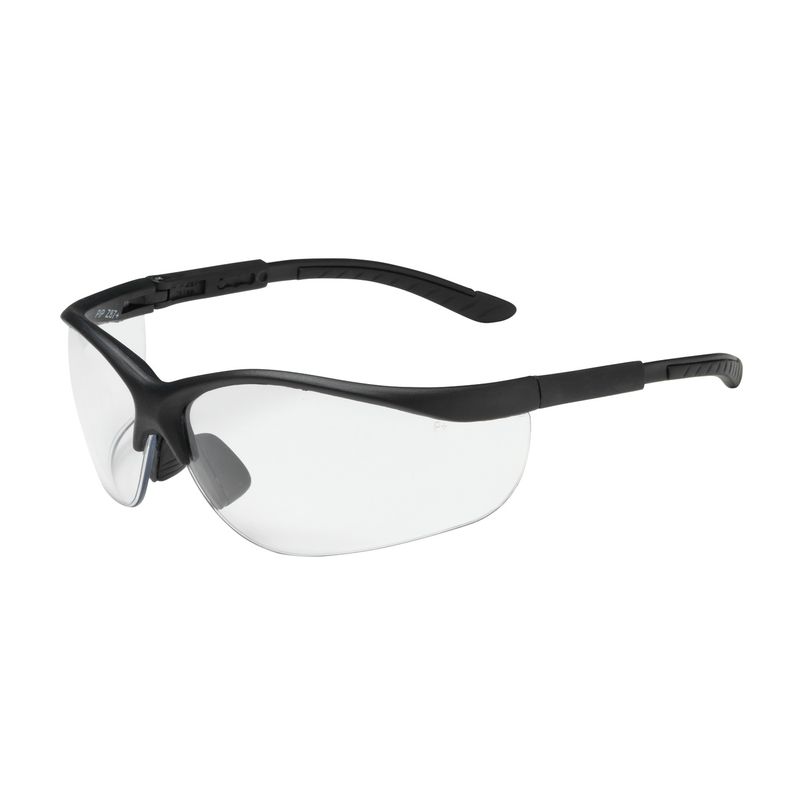 Hi-Voltage AC Semi-Rimless Safety Glasses with Black Frame, Clear Lens and Anti-Scratch Coating  (#250-21-0400)