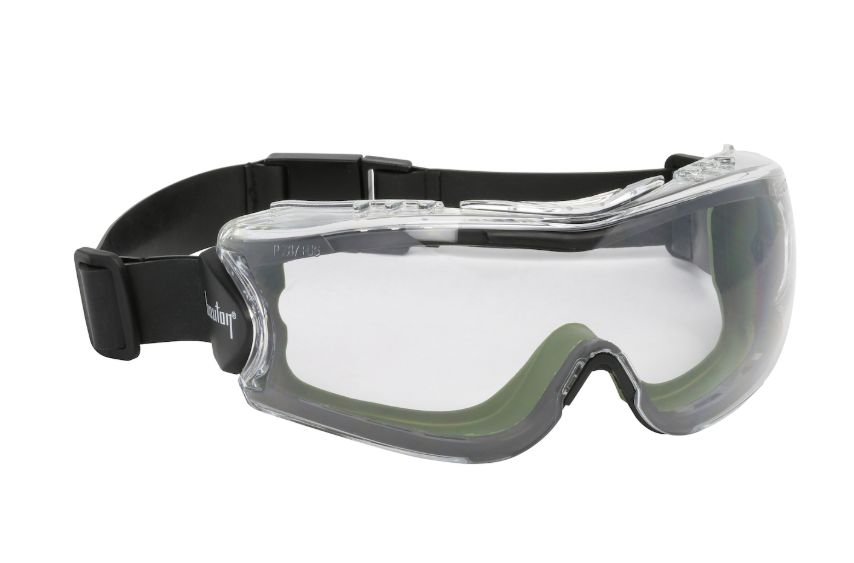 Mission Indirect Vent Goggle with Green Body, Clear Lens and FogLess 3Sixty Coating - Neoprene Strap  (#251-63-0520-RHB)
