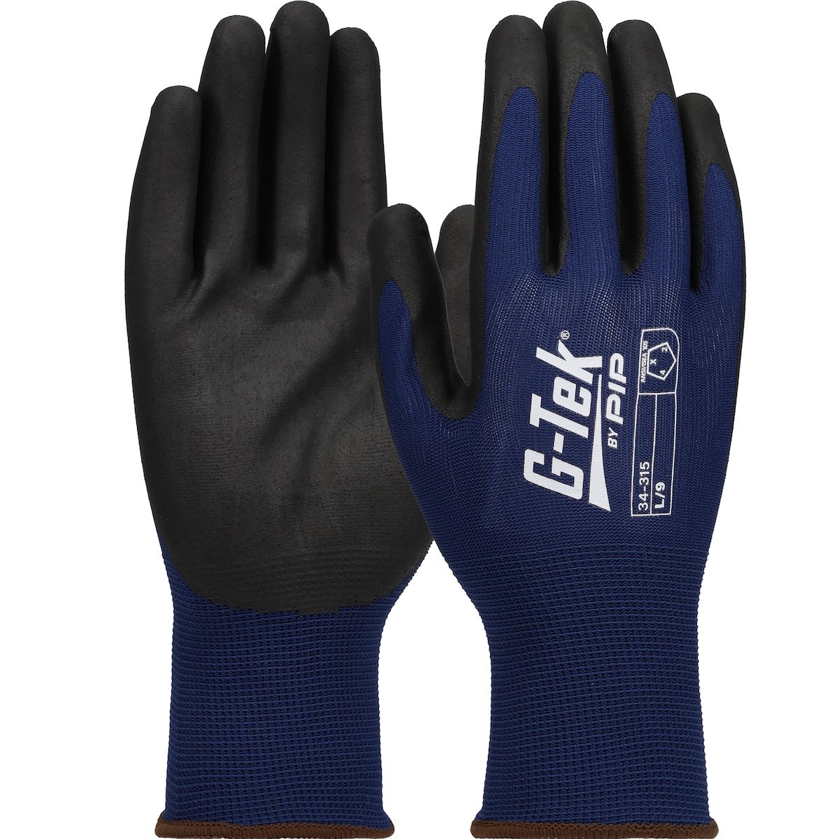 G-Tek® Economy Seamless Knit Polyester Glove with Nitrile Coated Foam Grip on Palm & Fingers - 15 Gauge - Touchscreen (#34-315) G-Tek® Economy Seamless Knit Polyester Glove with Nitrile Coated Foam Grip on Palm & Fingers - 15 Gauge - Touchscreen (#34-315)