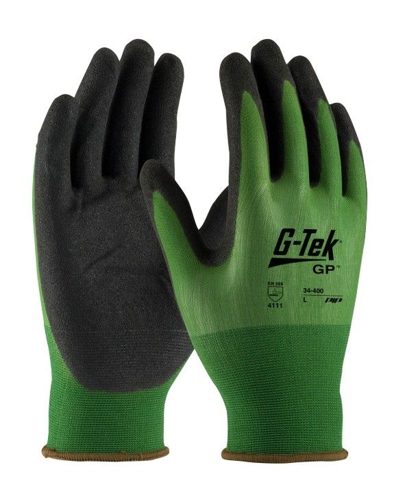 G-Tek® Seamless Knit Nylon Glove with Nitrile Coated MicroSurface Grip on Palm & Fingers - 18 Gauge - Touchscreen (#34-400) G-Tek® Seamless Knit Nylon Glove with Nitrile Coated MicroSurface Grip on Palm & Fingers - 18 Gauge - Touchscreen (#34-400)