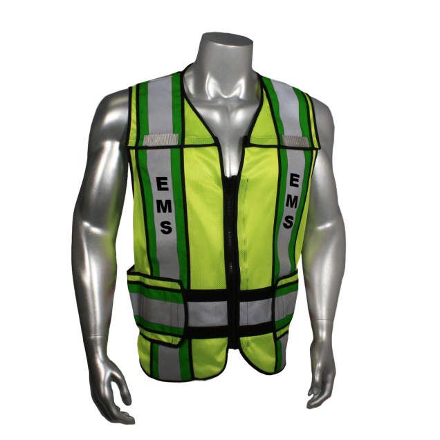 Breakaway 4 Breakaway 4" Contrast EMS Safety Vest, Black Trim (#LHV-207-4C-EMS)