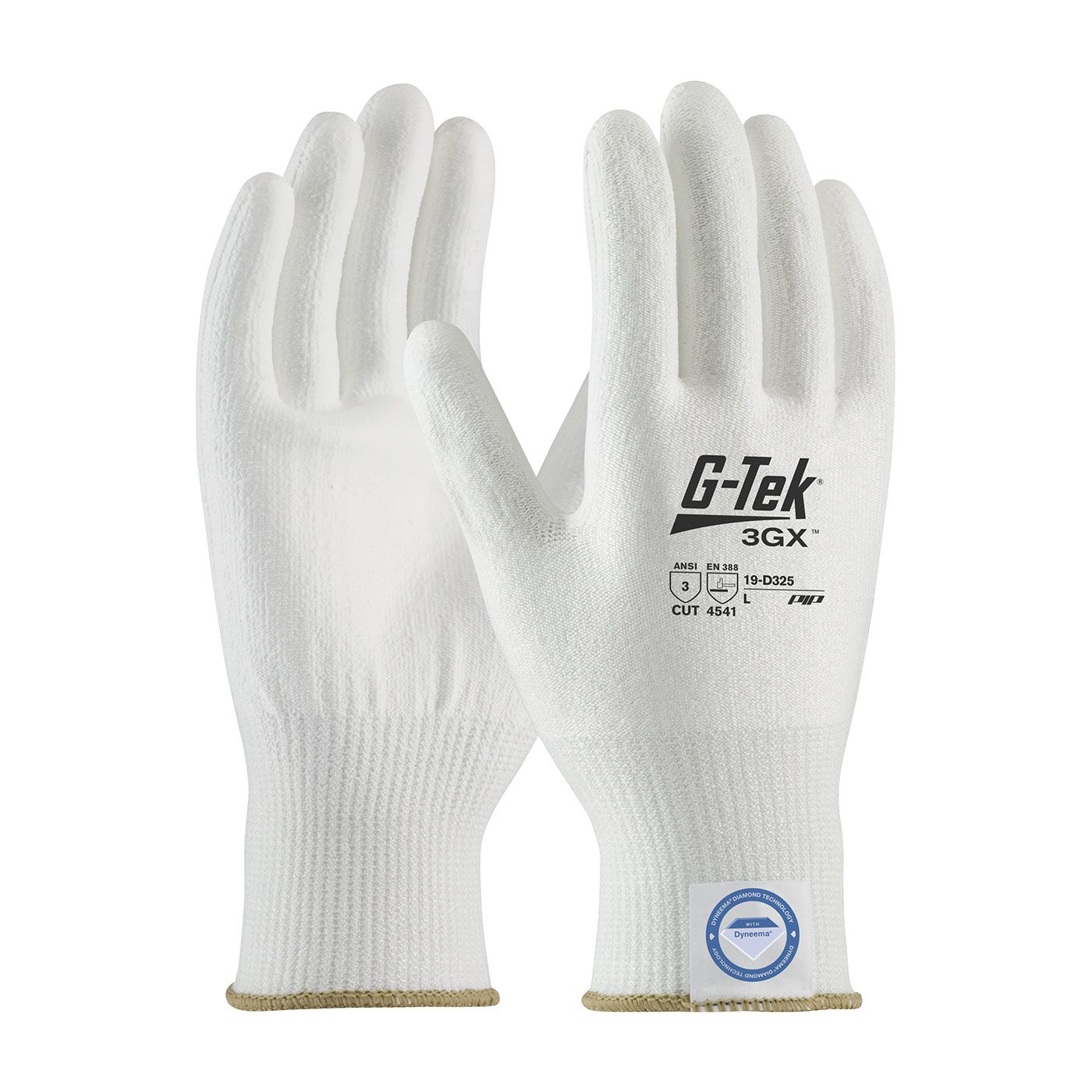 G-Tek® 3GX® Seamless Knit A3 Dyneema® Diamond Blended Glove with Polyurethane Coated Flat Grip on Palm & Fingers (#19-D325) G-Tek® 3GX® Seamless Knit A3 Dyneema® Diamond Blended Glove with Polyurethane Coated Flat Grip on Palm & Fingers (#19-D325)