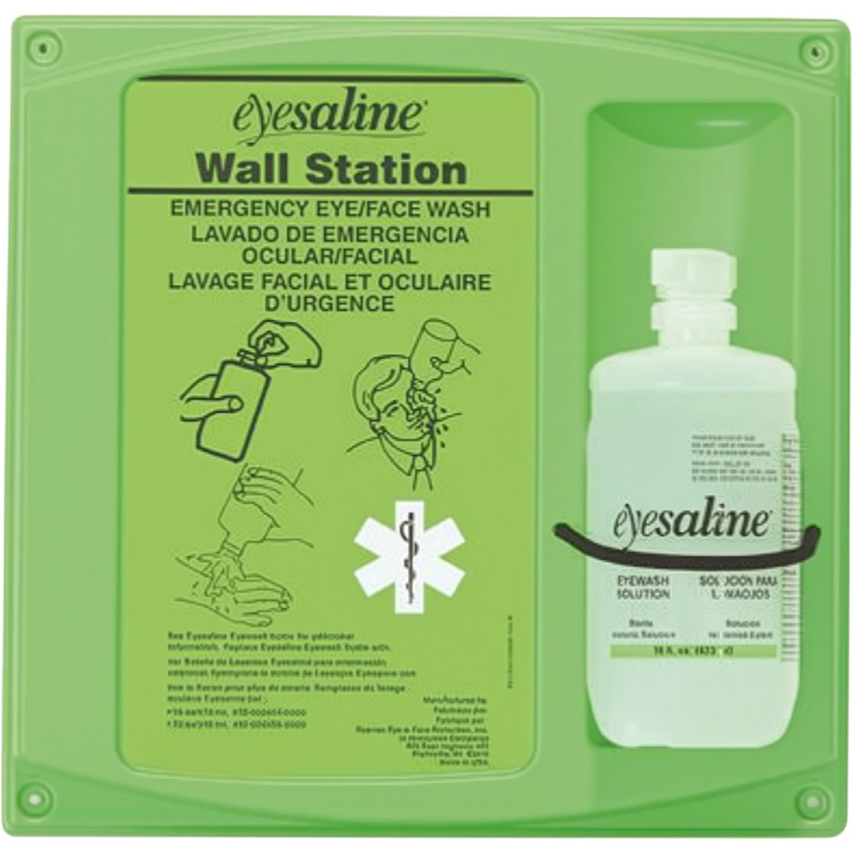Eyesaline 16 oz. Single Eyewash Wall Station (#32-000460-0000) Eyesaline 16 oz. Single Eyewash Wall Station (#32-000460-0000)