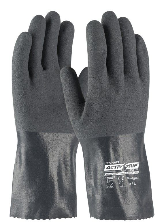 ActivGrip Nitrile Coated Glove with Cotton Liner and MicroFinish Grip - 12 ActivGrip Nitrile Coated Glove with Cotton Liner and MicroFinish Grip - 12" (#56-AG586)