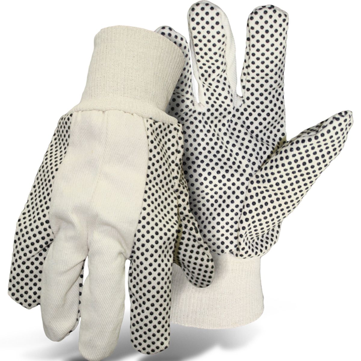 PIP Economy Grade Cotton/Polyester Blend Glove with PVC Dotted Grip on Palm, Thumb, Index and Little Finger - 8 oz.  (#1JP5501)