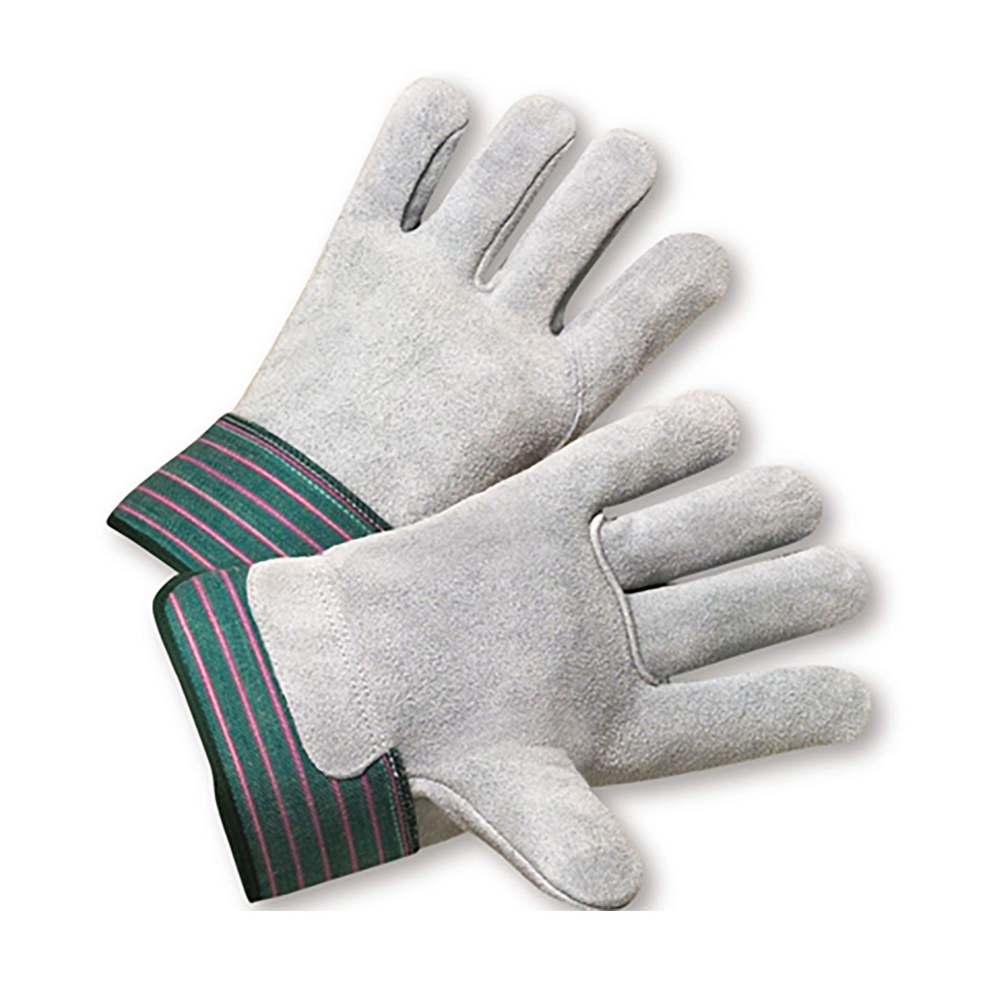 PIP Select Grade Shoulder Split Cowhide Leather Glove with Full Leather Back - Rubberized Safety Cuff (#600-EA) PIP Select Grade Shoulder Split Cowhide Leather Glove with Full Leather Back - Rubberized Safety Cuff (#600-EA)