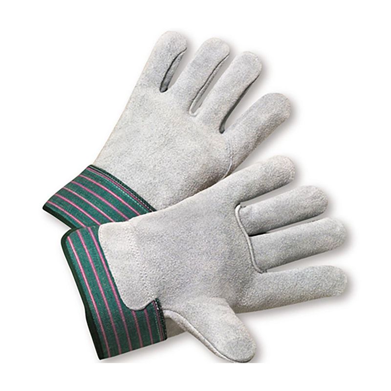 PIP Select Grade Shoulder Split Cowhide Leather Glove with Full Leather Back - Rubberized Safety Cuff  (#600-EA)