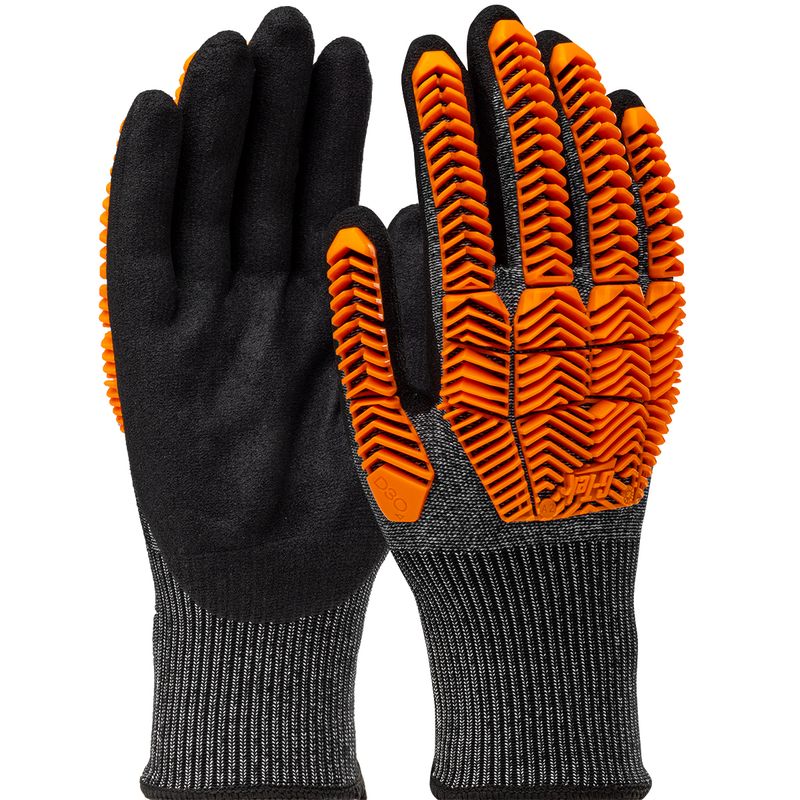 G-Tek® PolyKor® Seamless Knit PolyKor® Blended A6 (F) Glove with D3O® Impact Protection and Nitrile MicroSurface Coated Palm & Fingers - Touchscreen (#16-MPT630) G-Tek® PolyKor® Seamless Knit PolyKor® Blended A6 (F) Glove with D3O® Impact Protection and Nitrile MicroSurface Coated Palm & Fingers - Touchscreen (#16-MPT630)