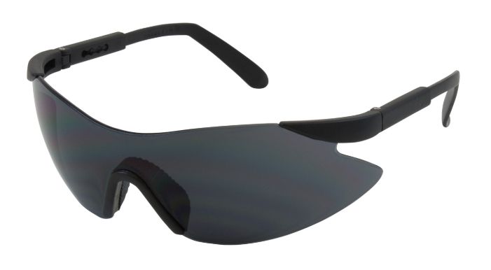 Wilco Rimless Safety Glasses with Black Temple, Gray Lens and Anti-Scratch / Anti-Fog Coating  (#250-92-0021)