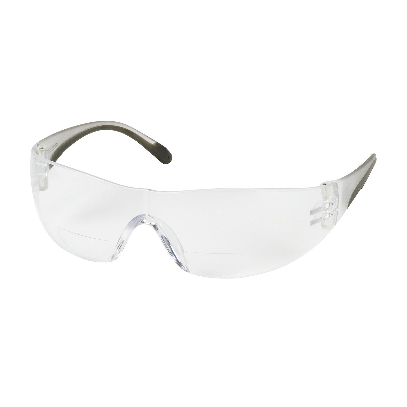 Zenon Z12R Rimless Safety Readers with Clear Temple, Clear Lens and Anti-Scratch Coating, 1.00 Diopter  (#250-27-0010)