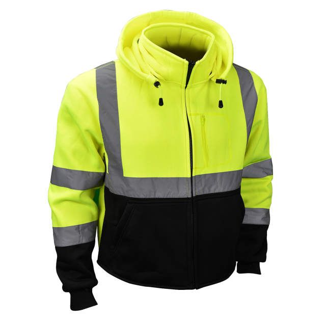 Class 3 Color Blocked Hooded Sweatshirt, Green (#SJ32-3ZGS)