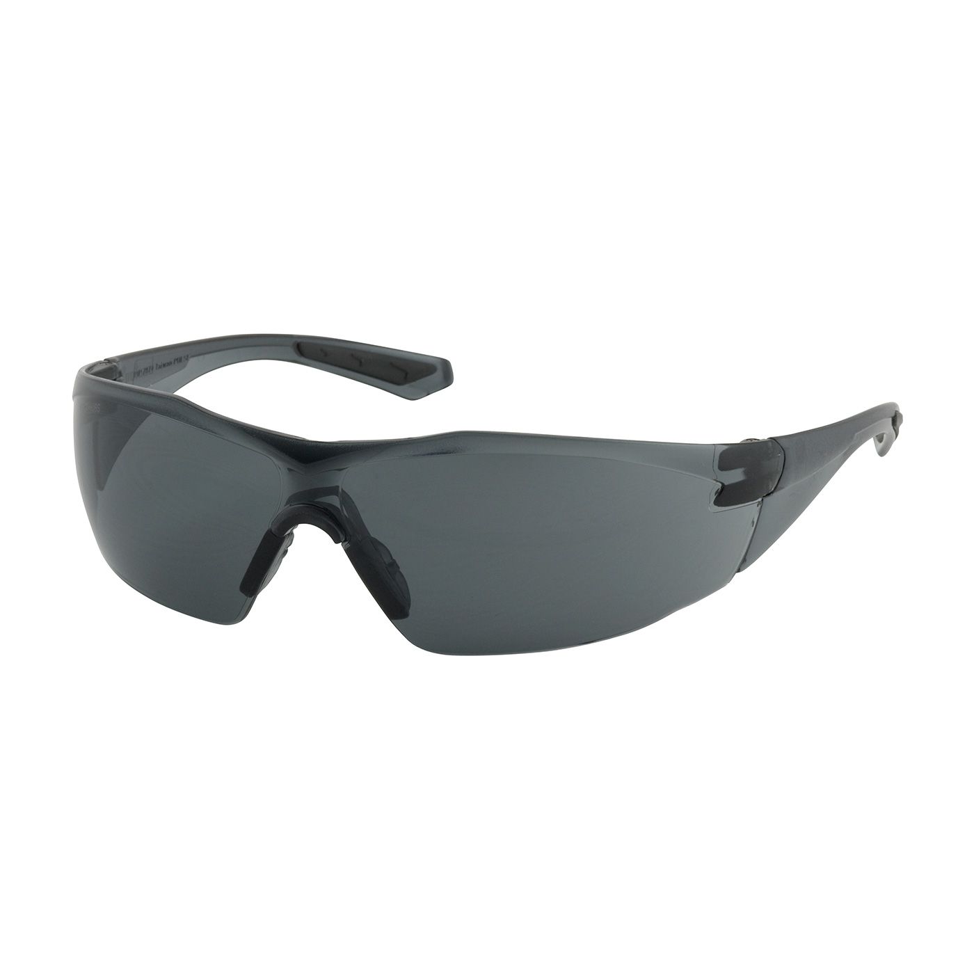 Pulse Rimless Safety Glasses with Clear Temple, Gray Lens and FogLess 3Sixty Coating  (#250-49-0521)