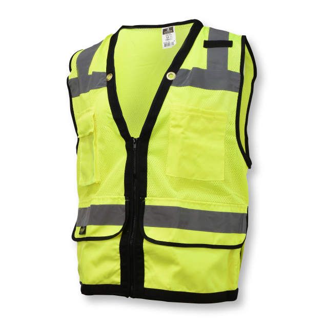 Class 2 Heavy Duty Surveyor Safety Vest, Hi-Viz green (#SV59Z-2ZGD)