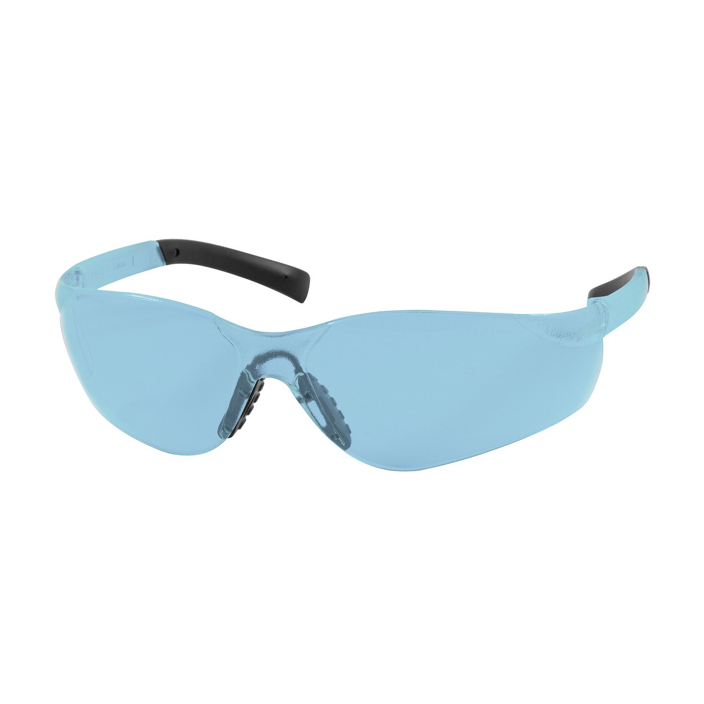 Zenon Z14SN Rimless Safety Glasses with Light Blue Temple, Light Blue Lens and Anti-Scratch Coating  (#250-08-5503)