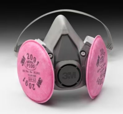 3M Half Facepiece Respirator Assembly w/P100 Filter (#6291)