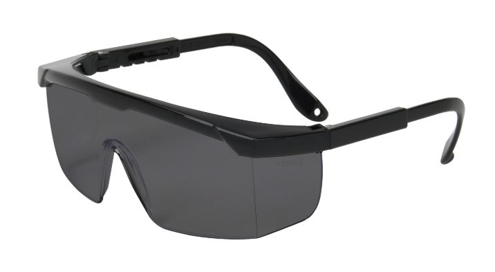 Hi-Voltage ARC Semi-Rimless Safety Glasses with Black Frame, Gray Lens and Anti-Scratch Coating  (#250-24-0001)