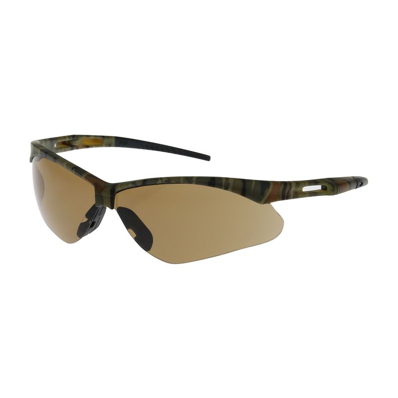Anser Semi-Rimless Safety Glasses with Camouflage Frame, Brown Lens and Anti-Fog / Anti-Scratch Coating  (#250-AN-10124)