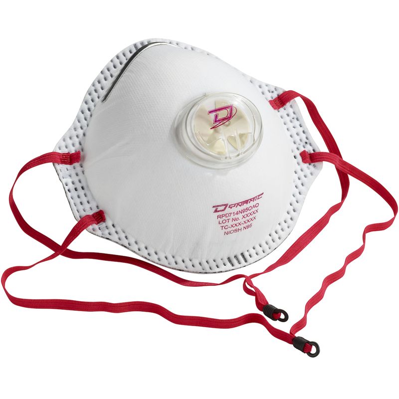 Dynamic Deluxe N95 Disposable Respirator with Butterfly Valve, Nuisance Level for OV-AG-Ozone and FR Material - 10 Pack  (#270-RPD714N95OAO)